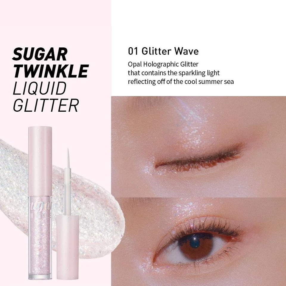 Delineador Sugar Twinkle Liquid Glitter 01 Glitter Wave 2