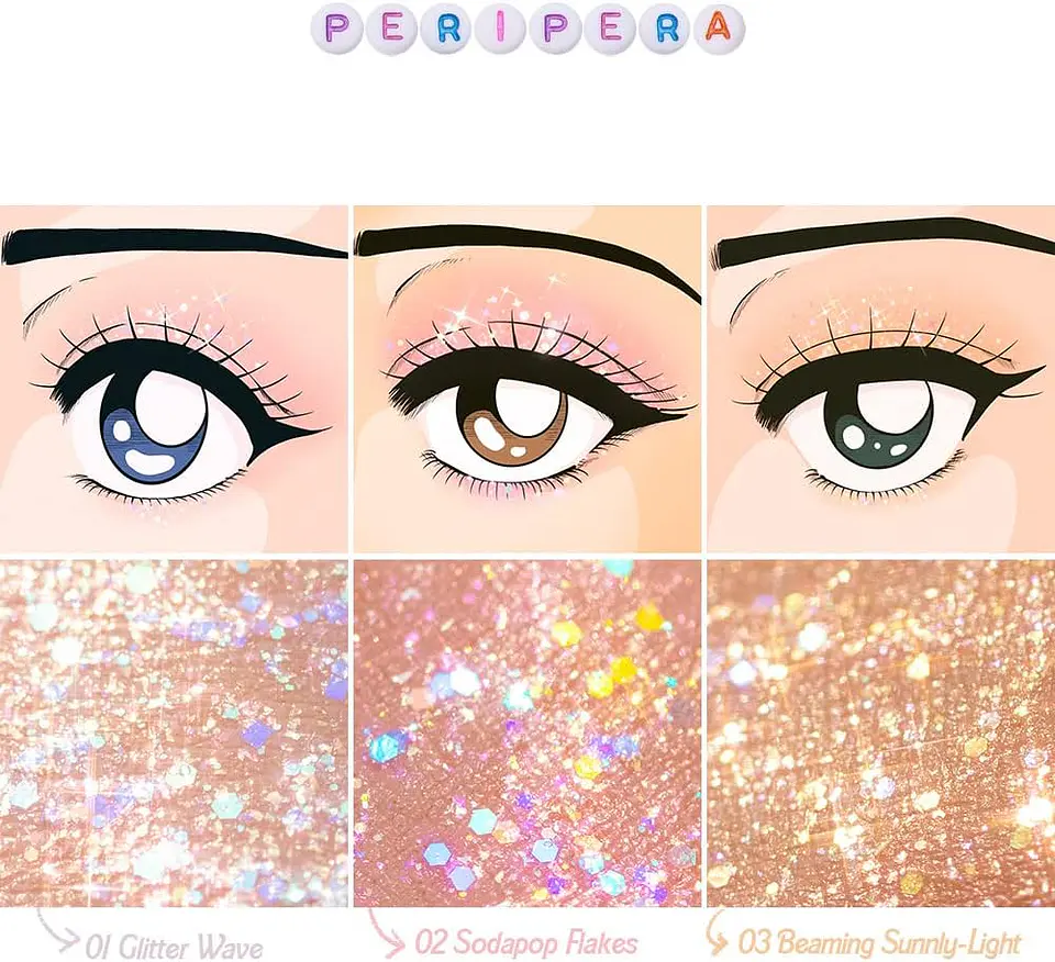 Delineador Sugar Twinkle Liquid Glitter 03 Beaming Sunny Light 4