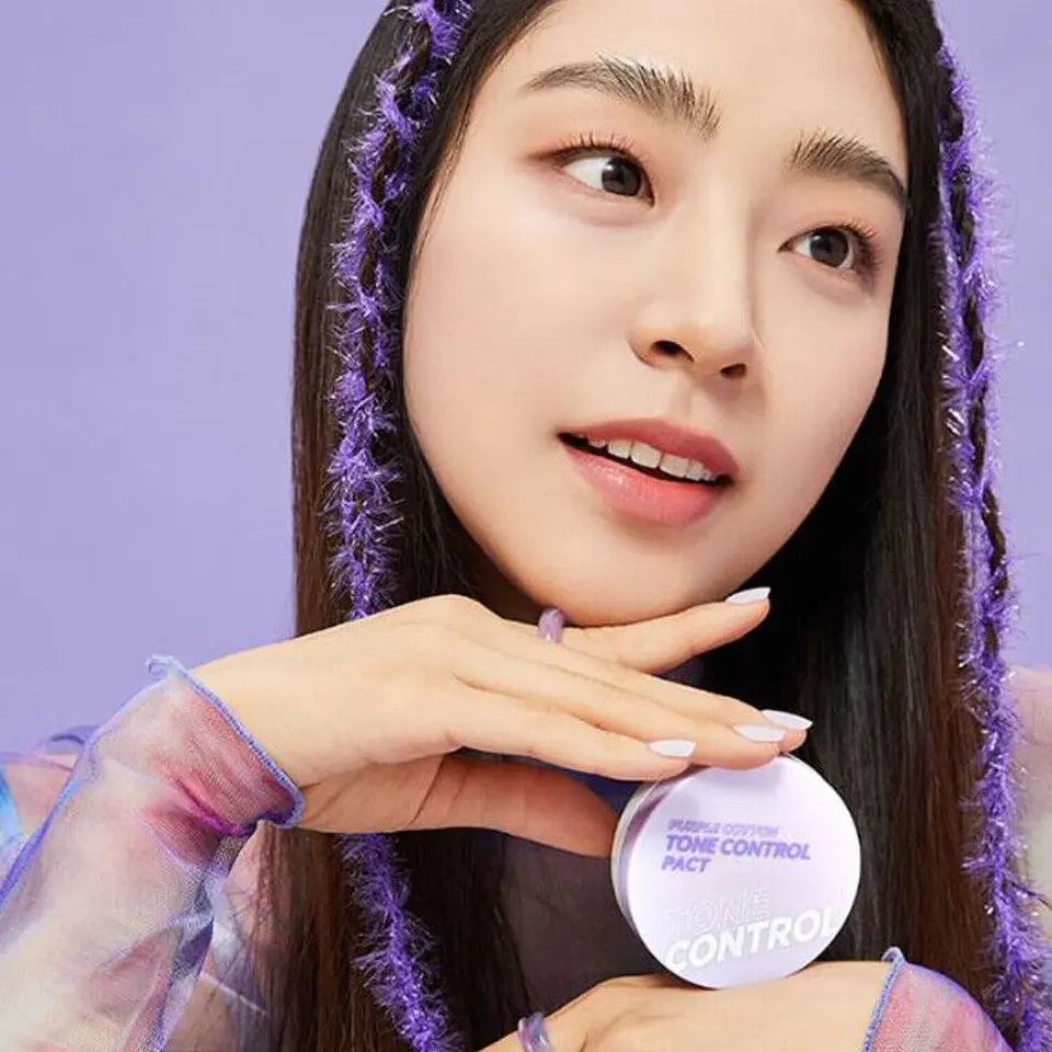 Purple Cotton Tone Control Pact 9.5g 3