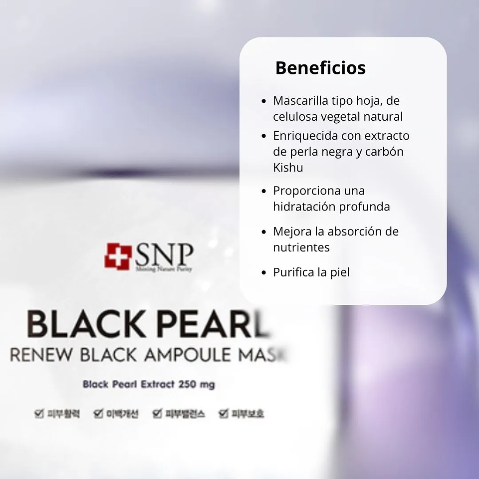 Mascarilla Facial Black Pearl Renew Ampoule Mask  3