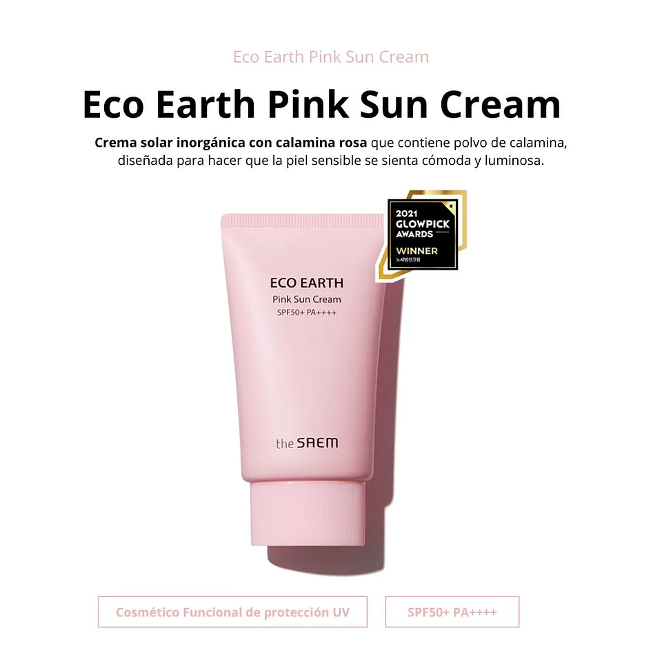 Protector Solar Eco Earth Power Pink Sun Cream 50g 3