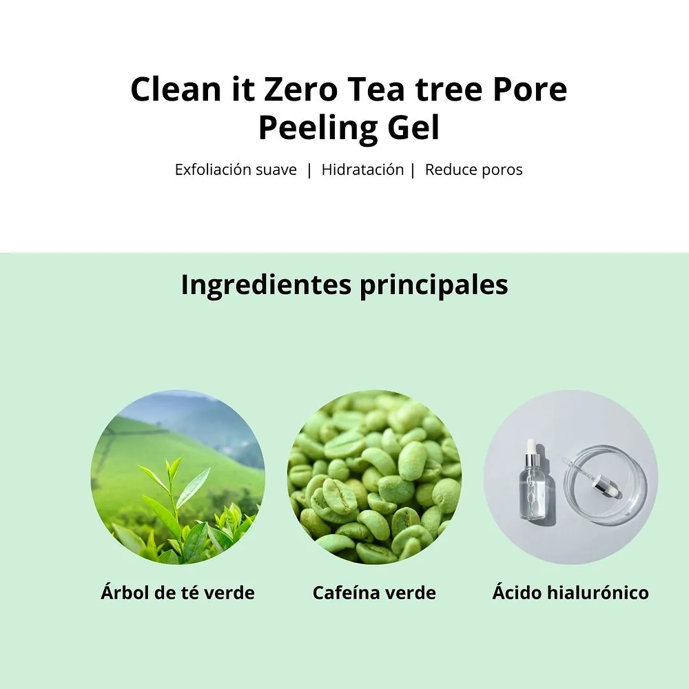 Exfoliante Clean it Zero Tea tree Pore Peeling Gel 120g