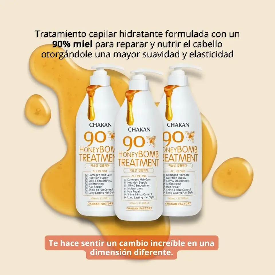 Tratamiento Honey Bomb 90% Treatment 1 Litro 5