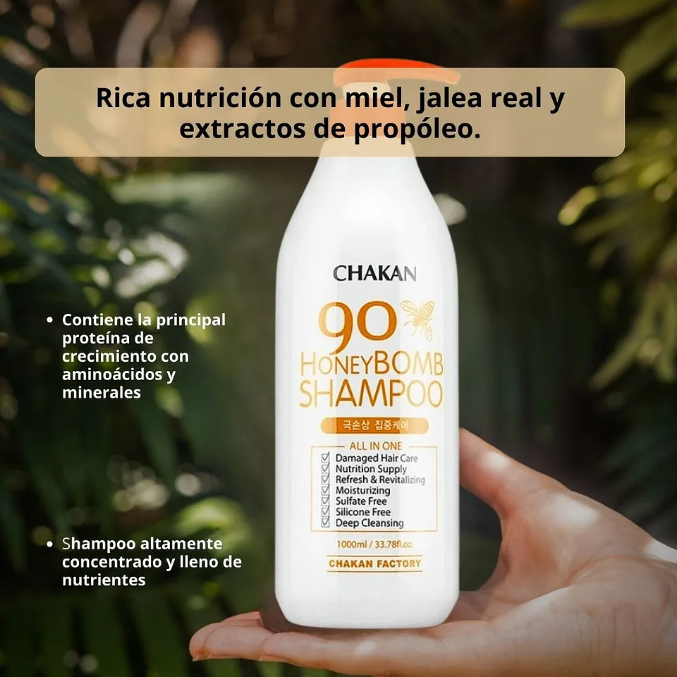Shampoo Honey Bomb 90% Treatment 1 Litro 6