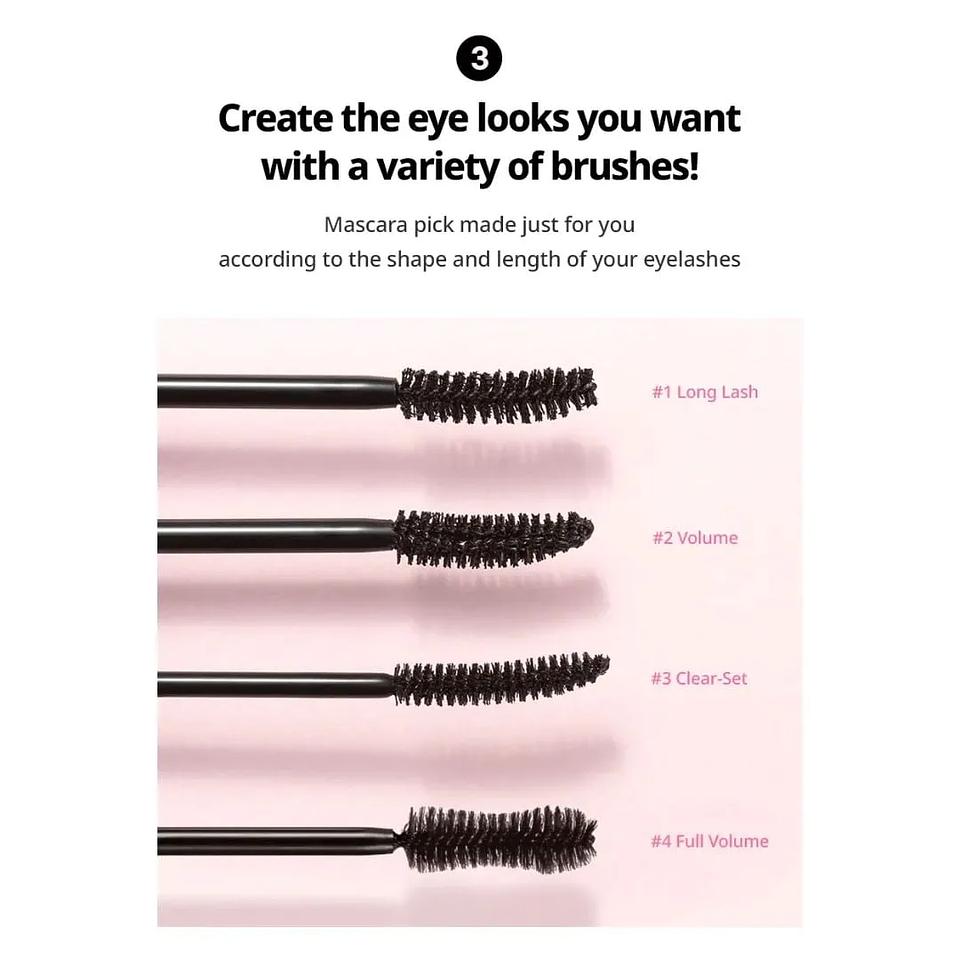 Ink Black Cara Máscara 03 Clear-Set Curling 3