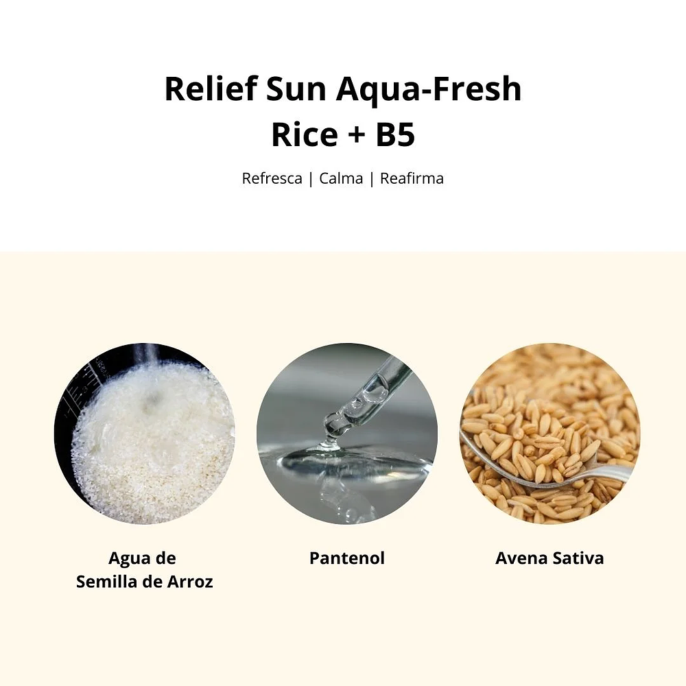 Protector Solar Relief Sun Aqua-Fresh Rice + B5 50ml