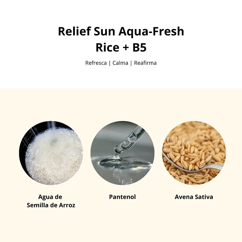 Protector Solar Relief Sun Aqua-Fresh Rice + B5 50ml 6