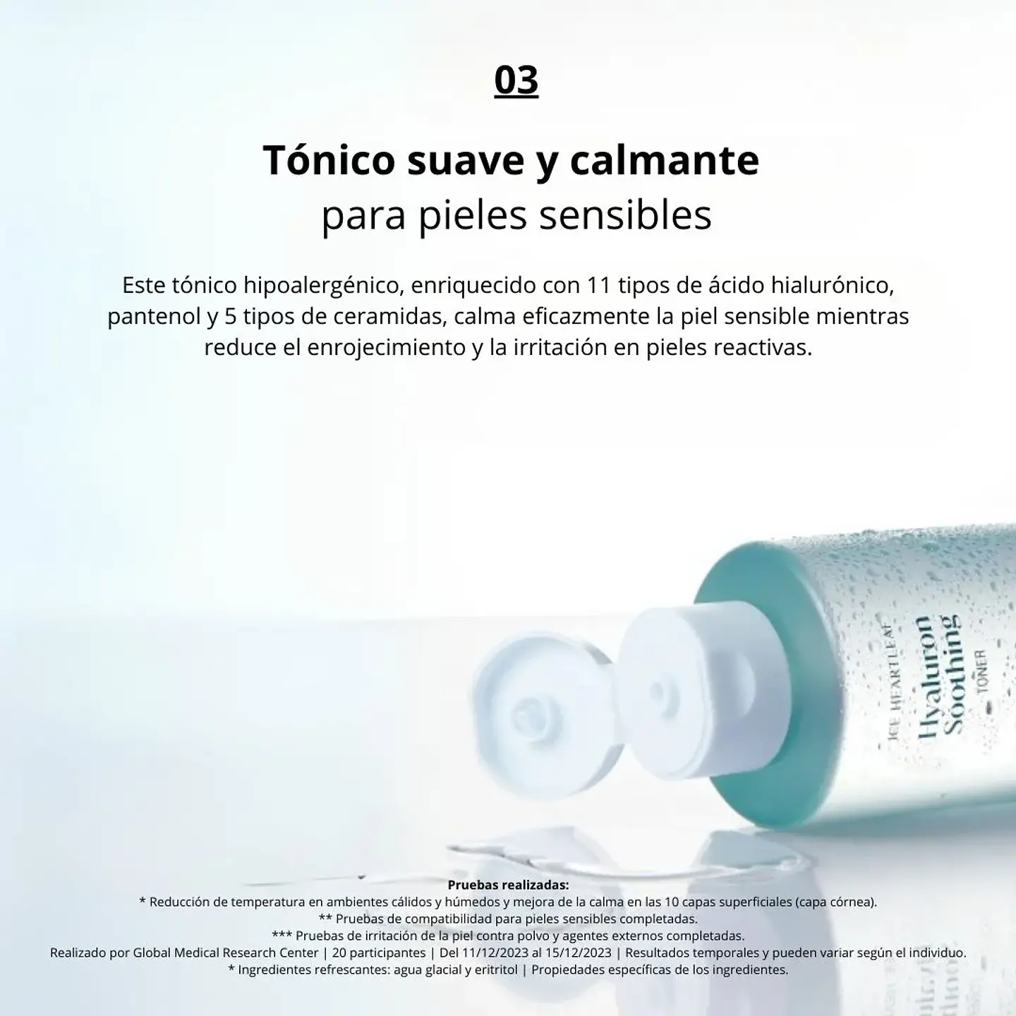 Tónico Houttuynia Cordata Hyaluron Soothing Toner 350ml 9