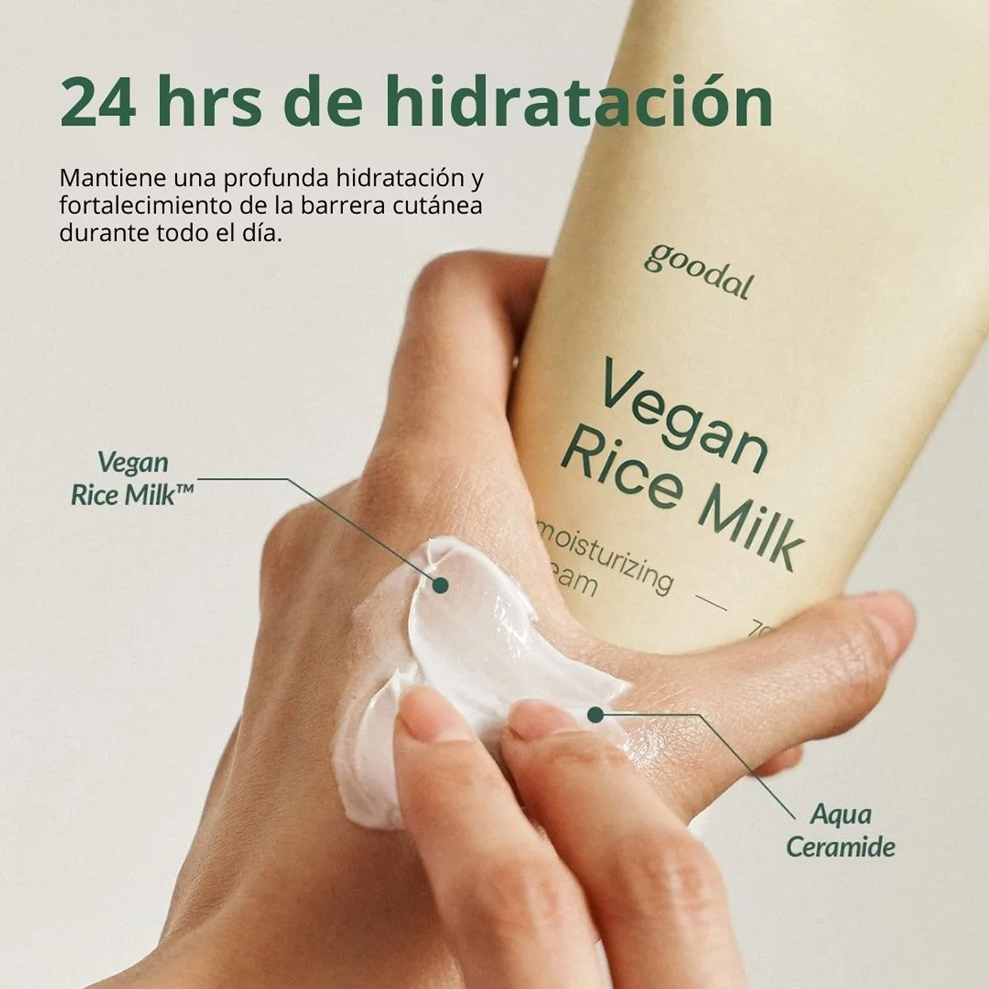 Crema Hidratante Vegan Rice Milk Moisturizing Cream 70ml 4