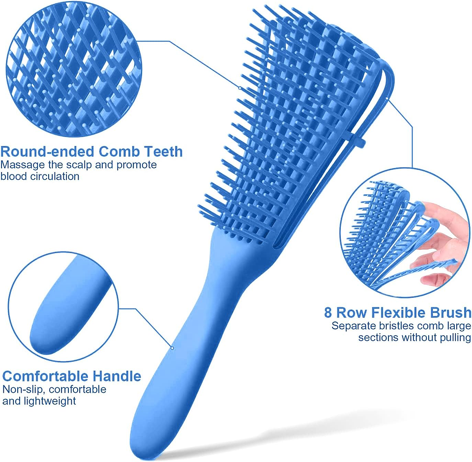 Cepillo Flexible Antifriz Cabello Ondulado Desenredante 4