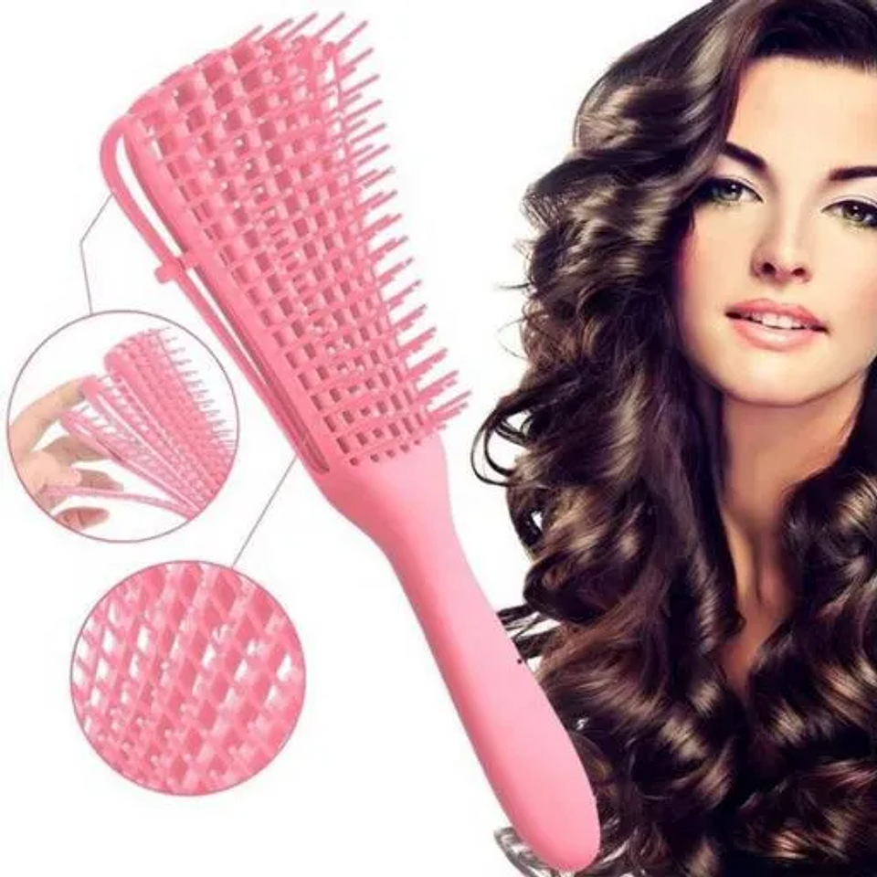 Cepillo Flexible Antifriz Cabello Ondulado Desenredante 4