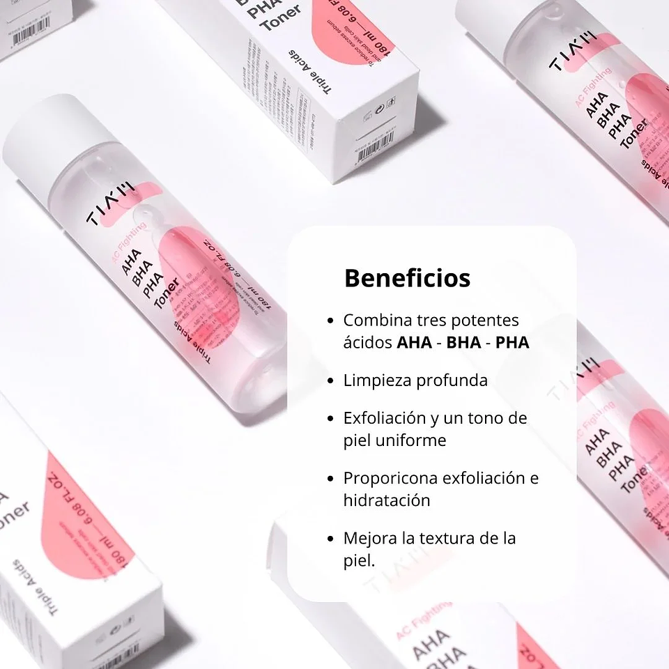 Tónico AC Fighting AHA BHA PHA Toner 180ml 2