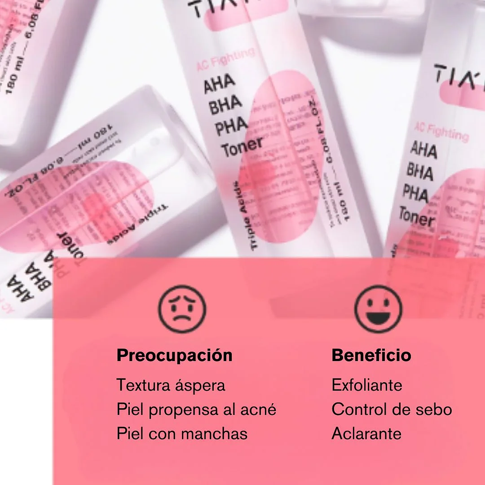 Tónico AC Fighting AHA BHA PHA Toner 180ml 7