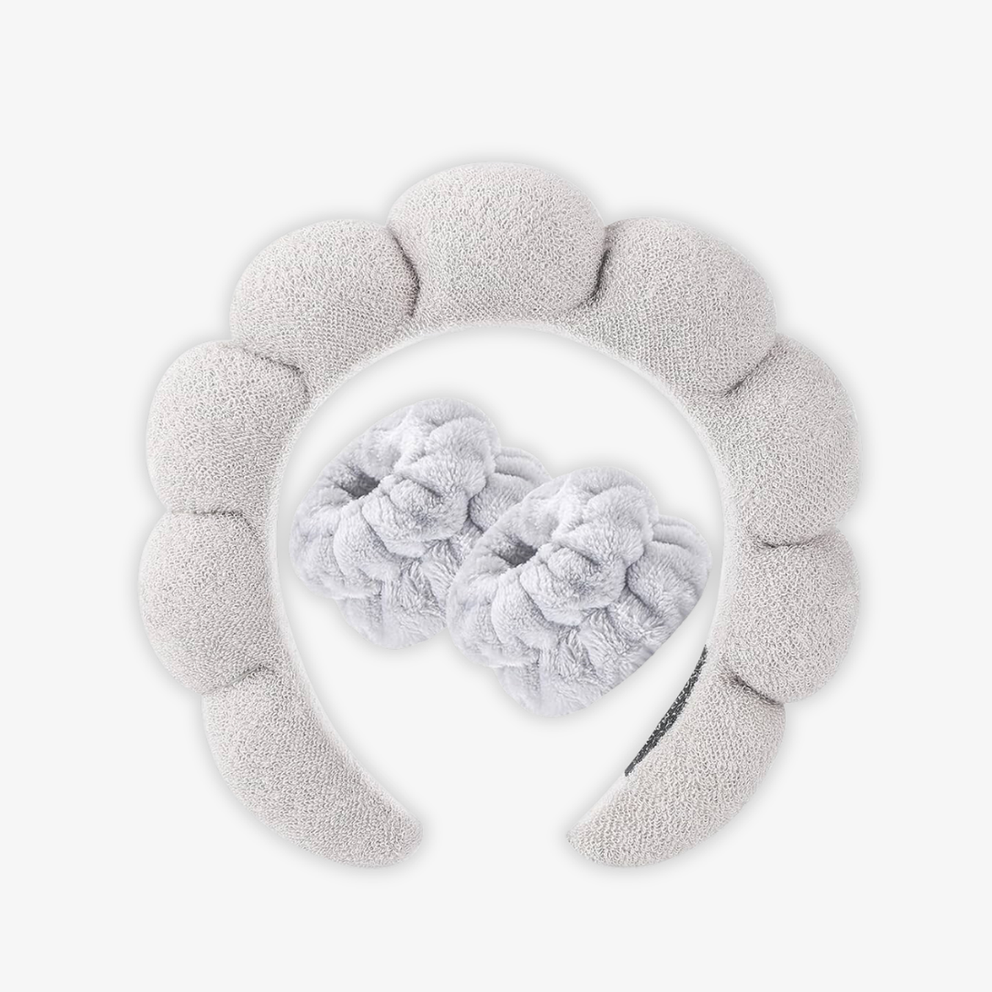 Juego de Diadema De Spa + Muñequeras Gris 1