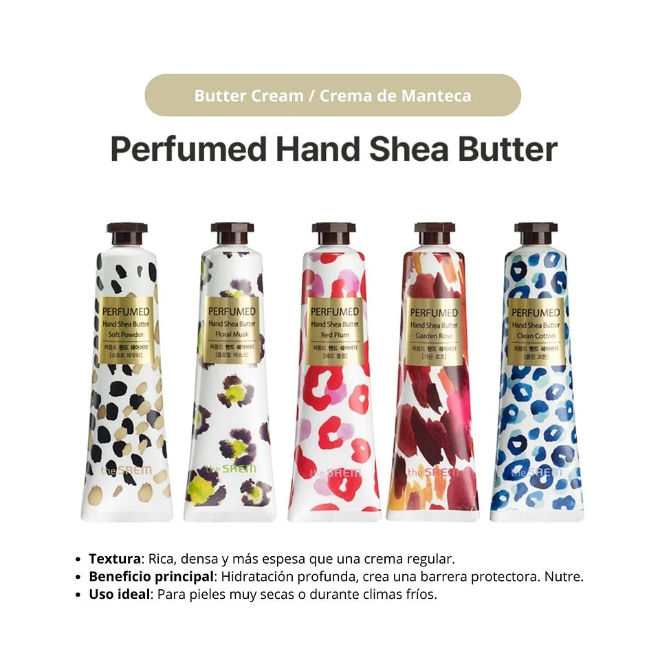 Crema Perfumed Hand Shea Butter Clean Cotton 30g 4