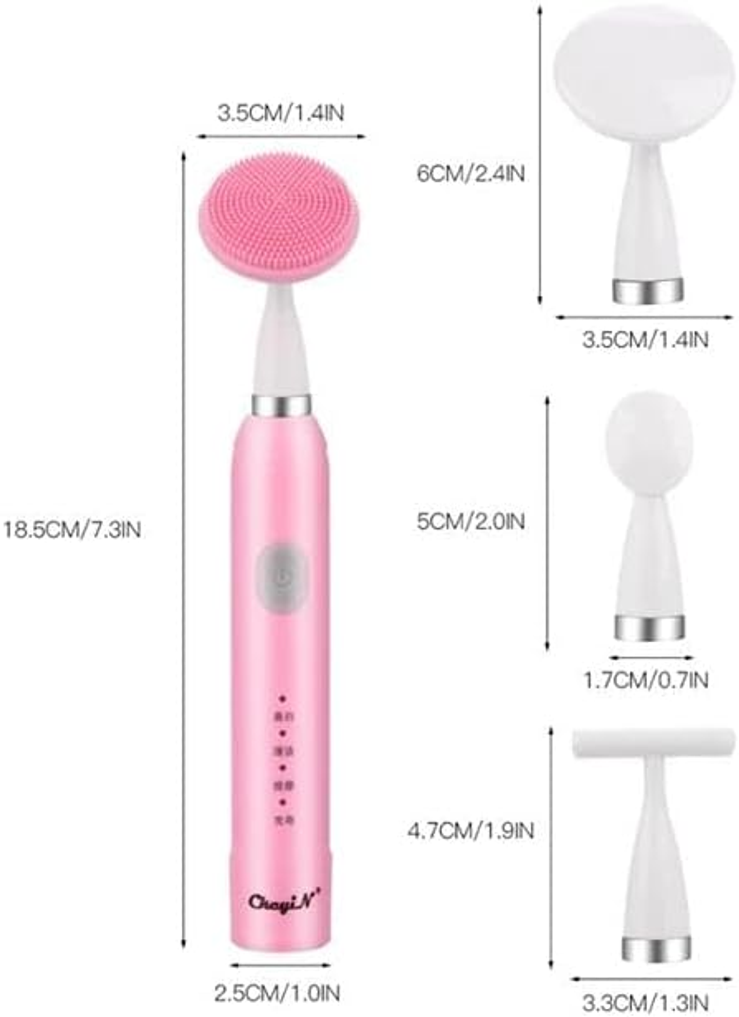 Masajeador y Cepillo de Limpieza Facial Ultrasónica 4 En 1 4