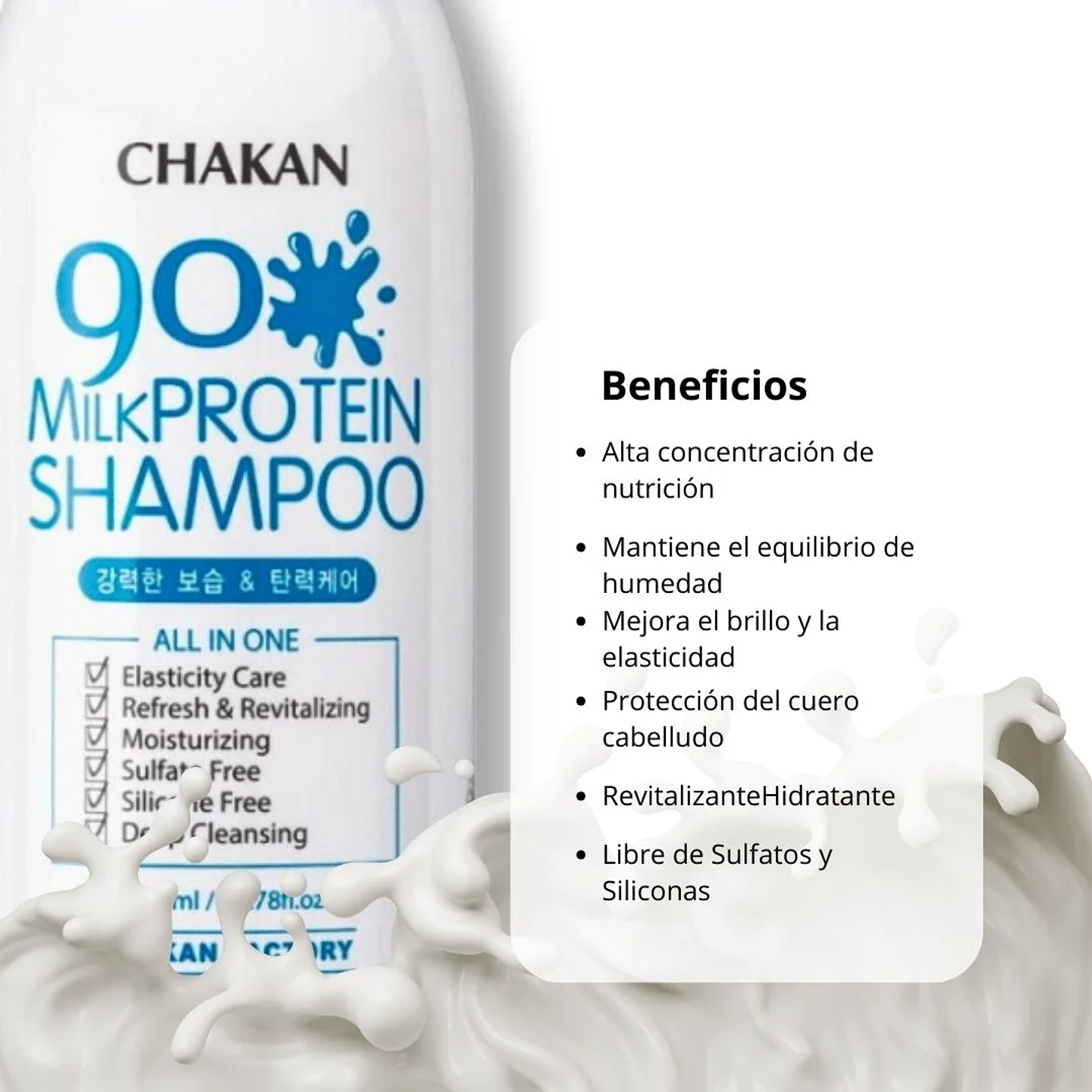 Shampoo Milk Protein 90% 1000ml 2