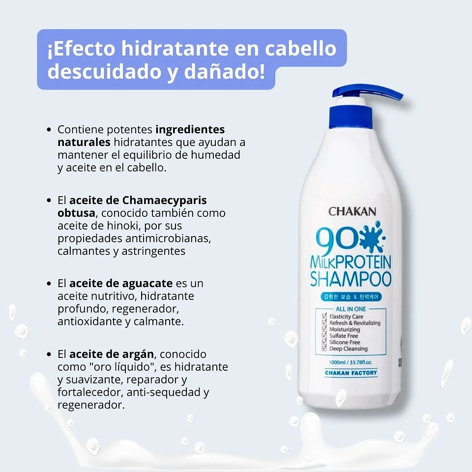 Shampoo Milk Protein 90% 1000ml 5