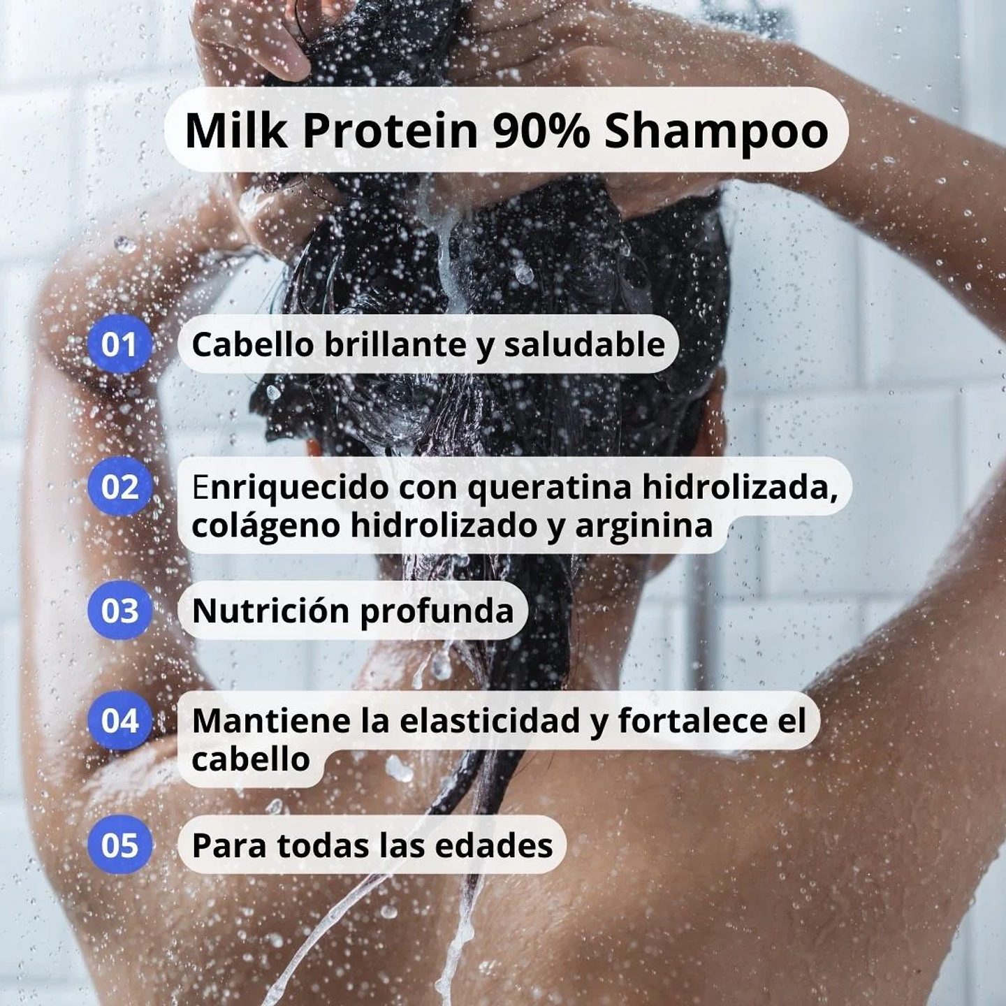 Shampoo Milk Protein 90% 1000ml 6