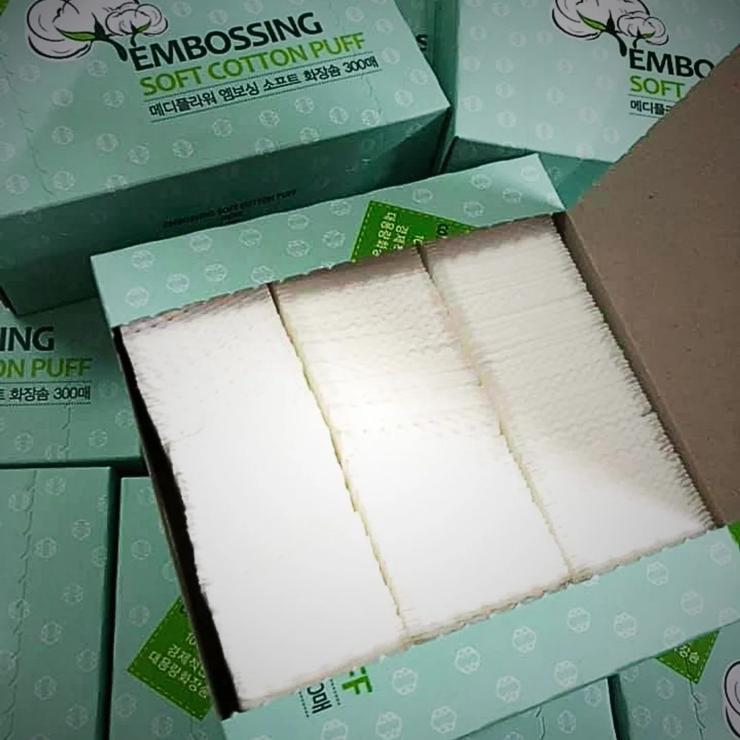 Pétalos de Algodón Embossing Soft Cotton Puff 2