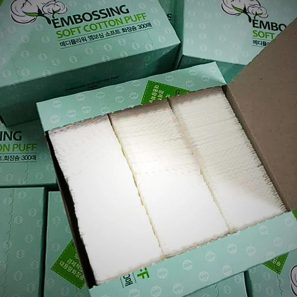 Pétalos de Algodón Embossing Soft Cotton Puff 2
