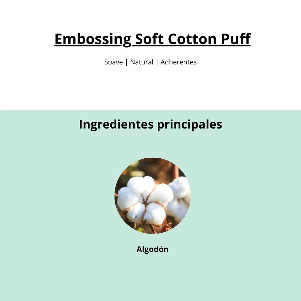 Pétalos de Algodón Embossing Soft Cotton Puff 4