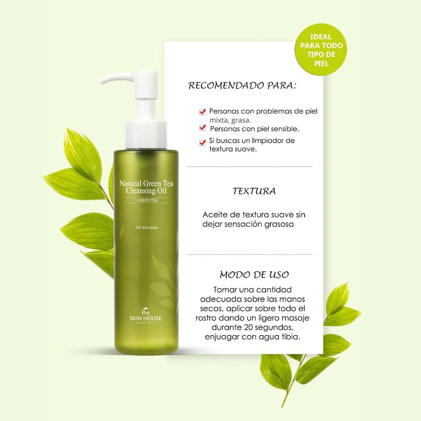 Aceite Limpiador Facil Te Natural Green Tea Cleansing Oil 150ml 11