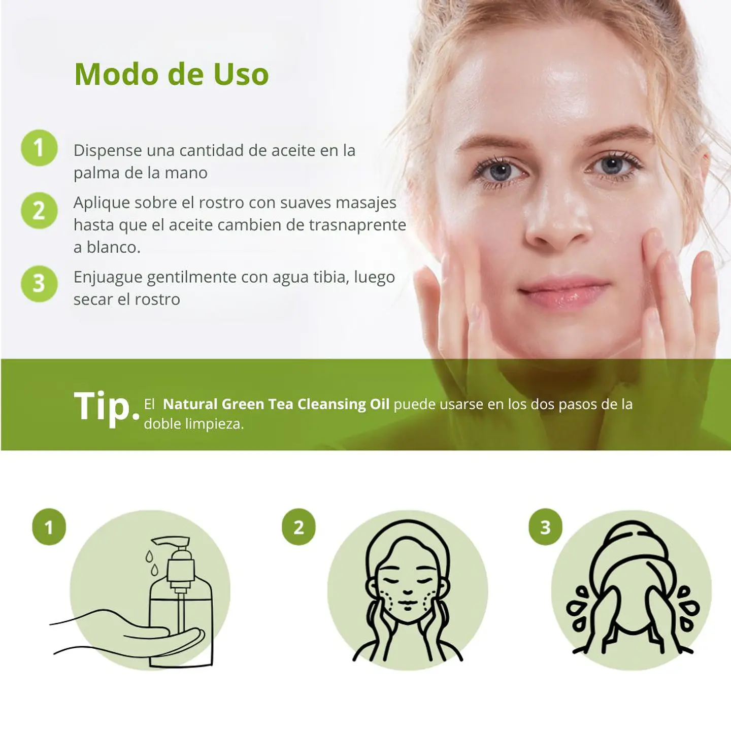 Aceite Limpiador Facil Te Natural Green Tea Cleansing Oil 150ml 13