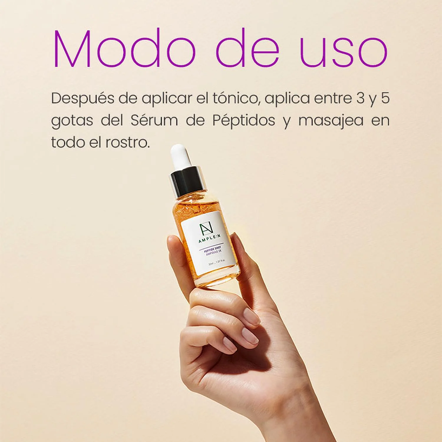 Sérum Facial Antiedad Amplen Péptidos 30ml 6