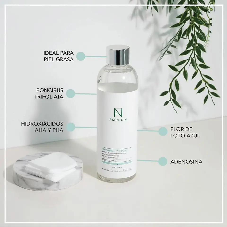 Tónico Astringente Amplen AHA y BHA 600ml 2