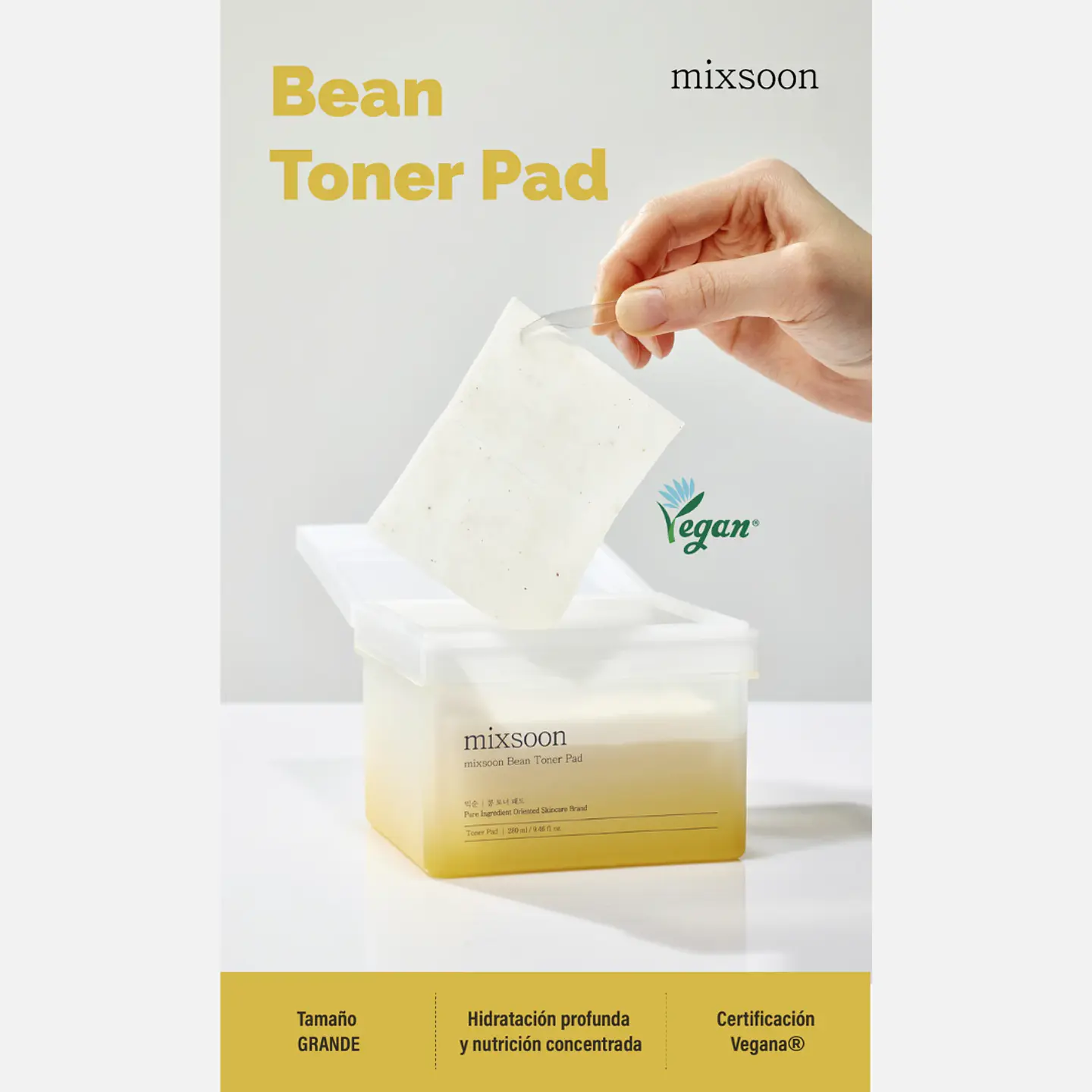 Almohadillas de Tónico Bean Toner Pad 70ea 180ml 3