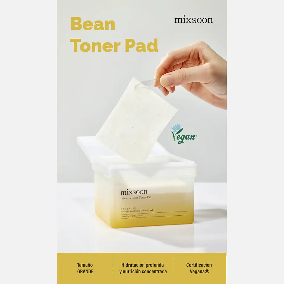 Almohadillas de Tónico Bean Toner Pad 70ea 180ml 3