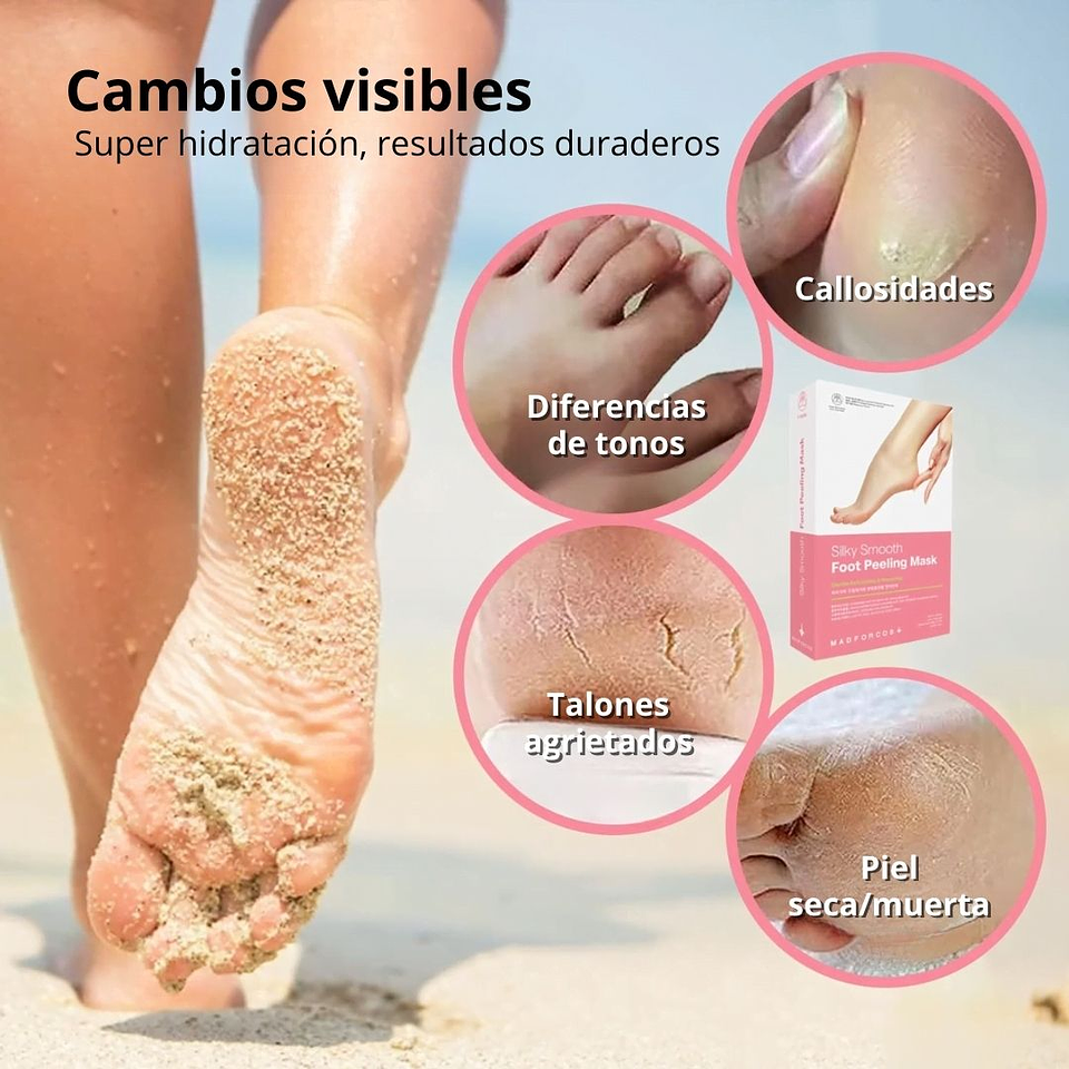 Mascarilla Exfoliante Silky Smooth Foot Peeling Mask 8