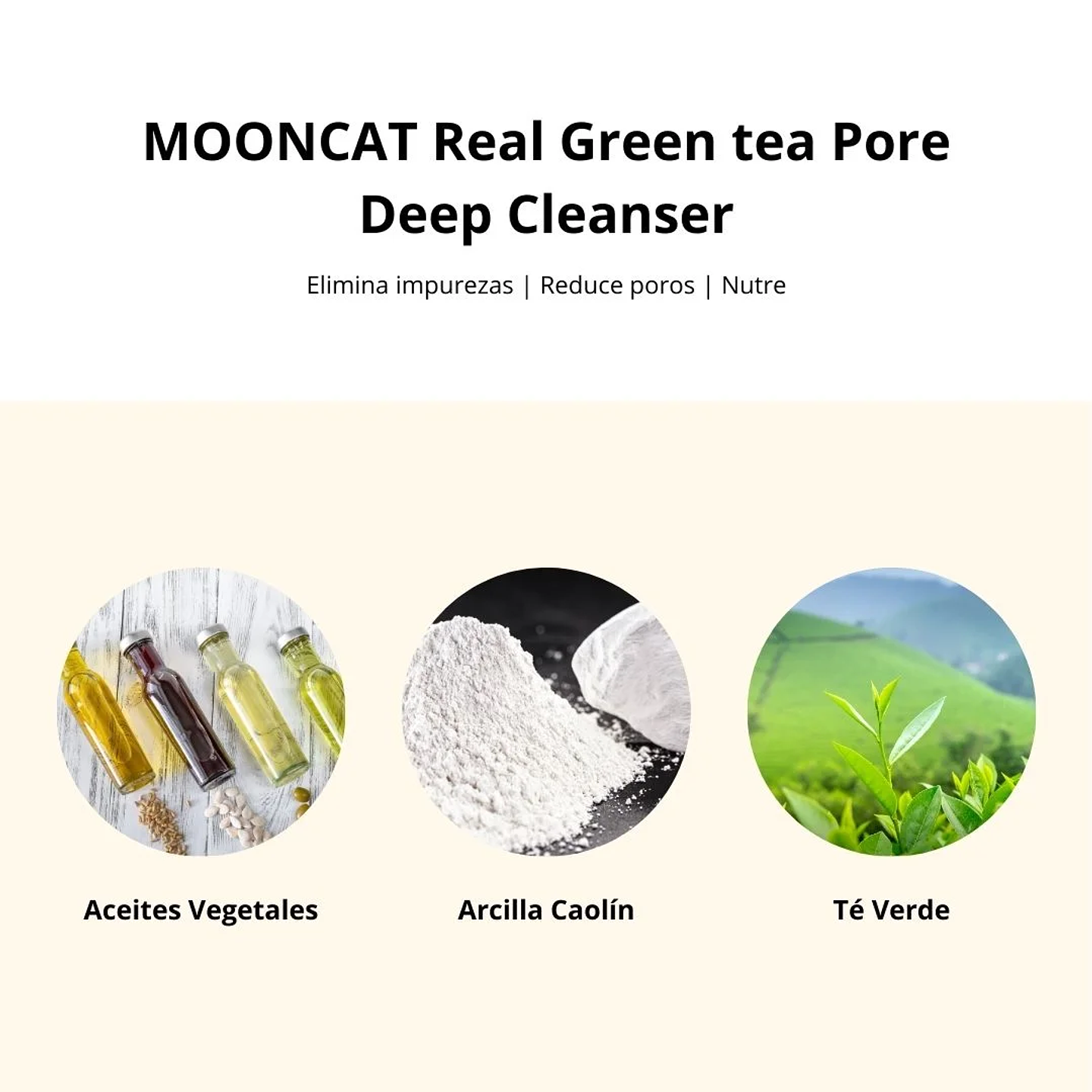 Limpiador Mooncat Real Green Tea Pore Deep Cleanser 100ml 13