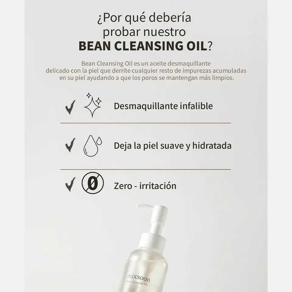 Set Double Cleansing Jabón + Aceite Mixsoon 8