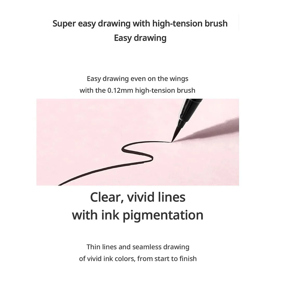 Delineador Ink Thin Thin Brush Liner 002 Brown Film 3