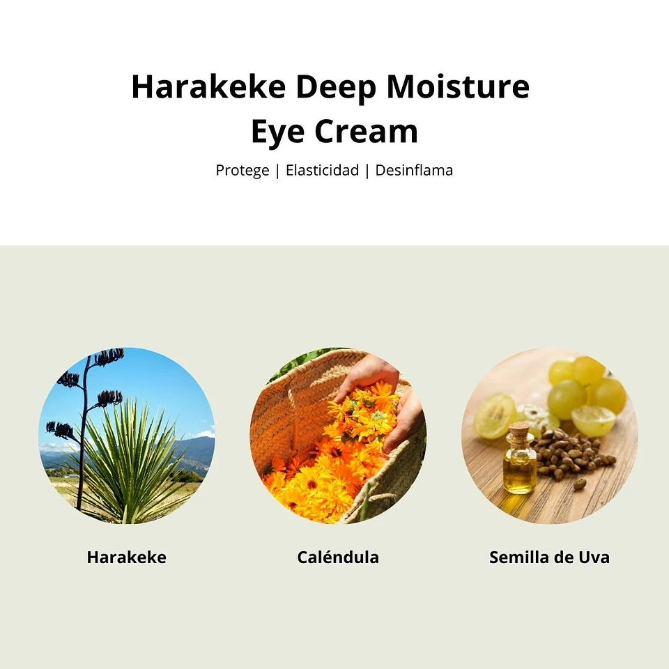 Crema Contorno Ojos Harakeke Deep Moisture Eye Cream 9