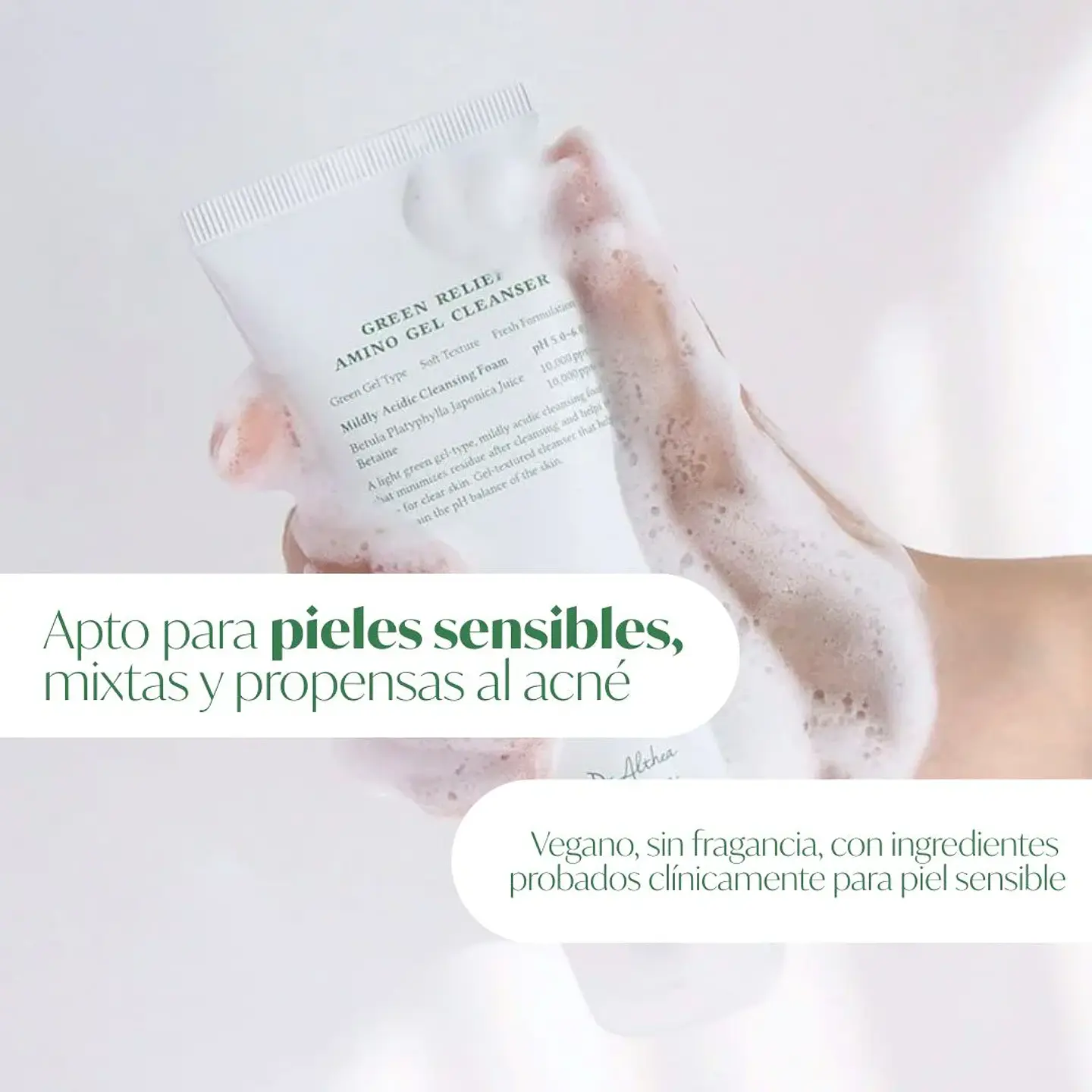 Limpiador Green Relief Amino Gel Cleanser 100ml 3