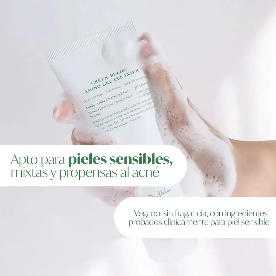 Limpiador Green Relief Amino Gel Cleanser 100ml 3