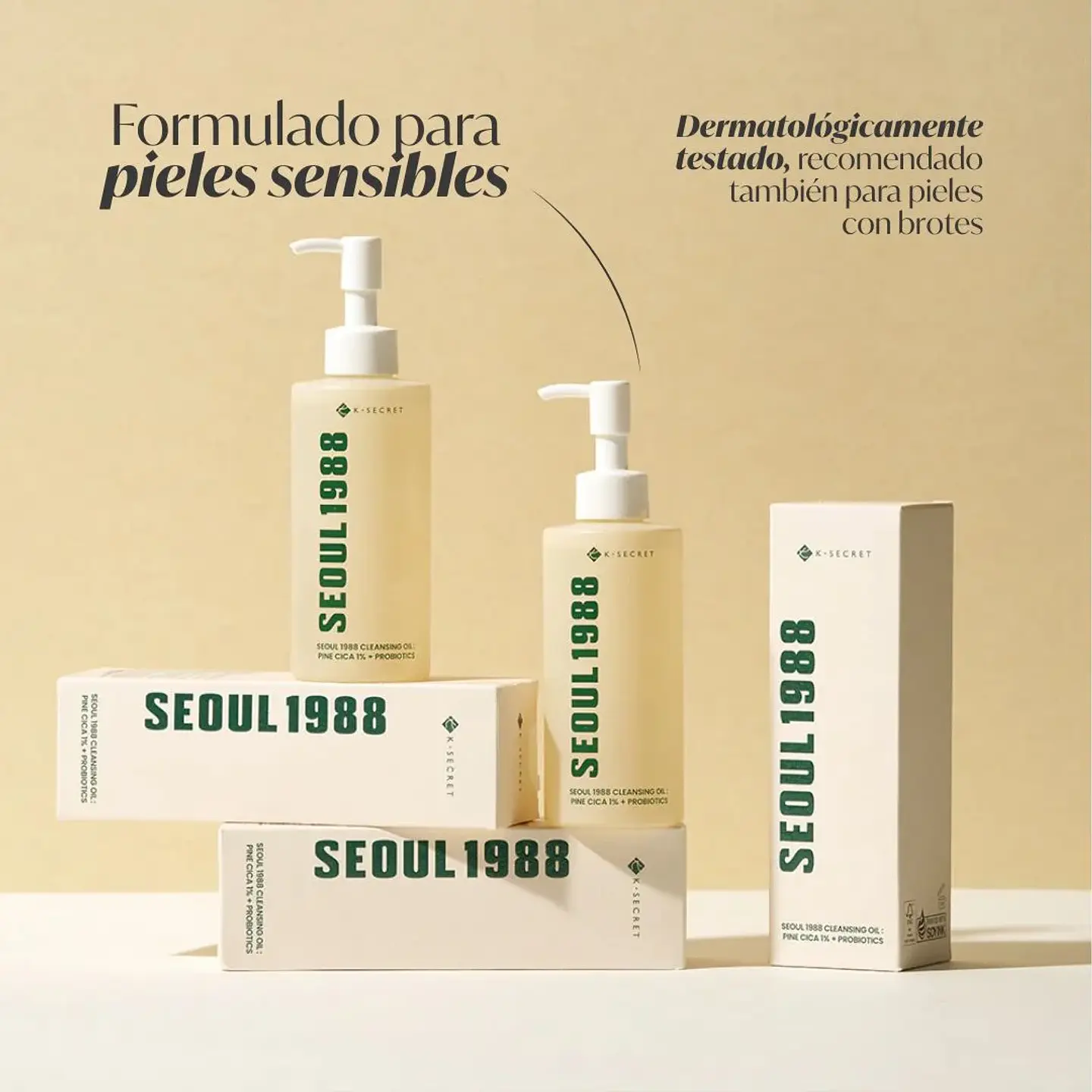 SEOUL 1988 Cleansing Oil : Pine Cica 1% + Probiotics 200ml 3