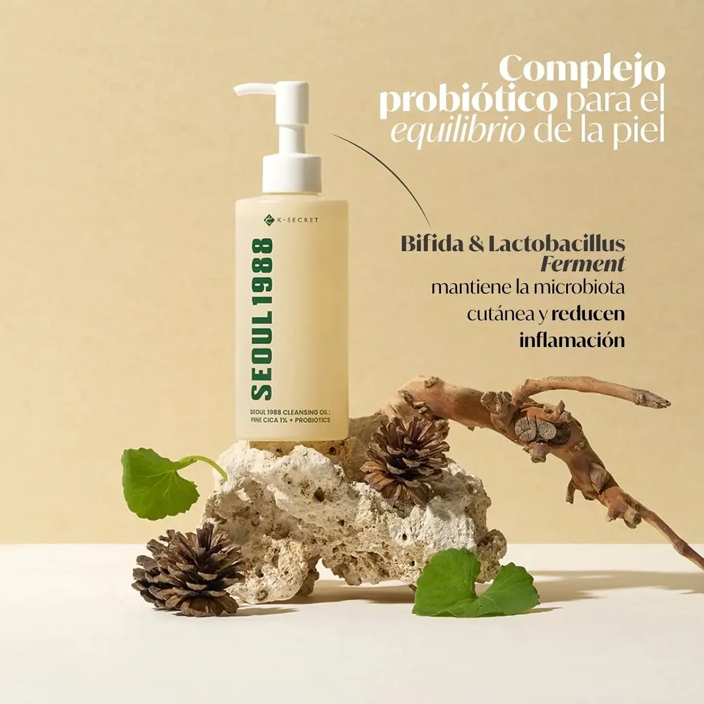 SEOUL 1988 Cleansing Oil : Pine Cica 1% + Probiotics 200ml 5