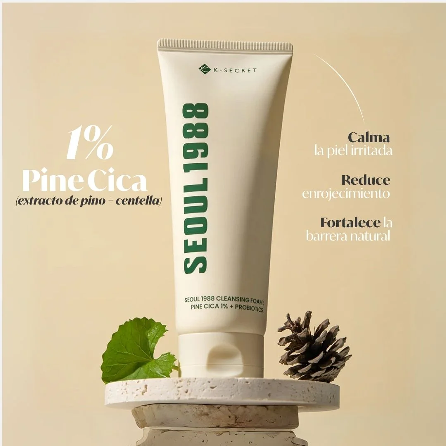 SEOUL 1988 Cleansing Foam : Pine Cica 1% + Probiotics 150ml 3