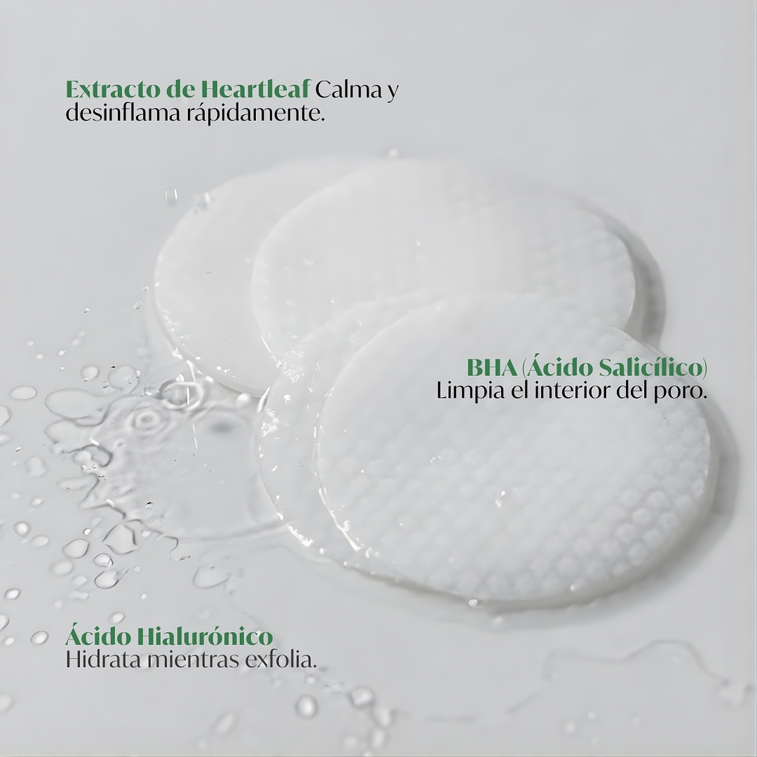 Pads Exfoliantes Heartleaf BHA Peeling Pad 60 un 6