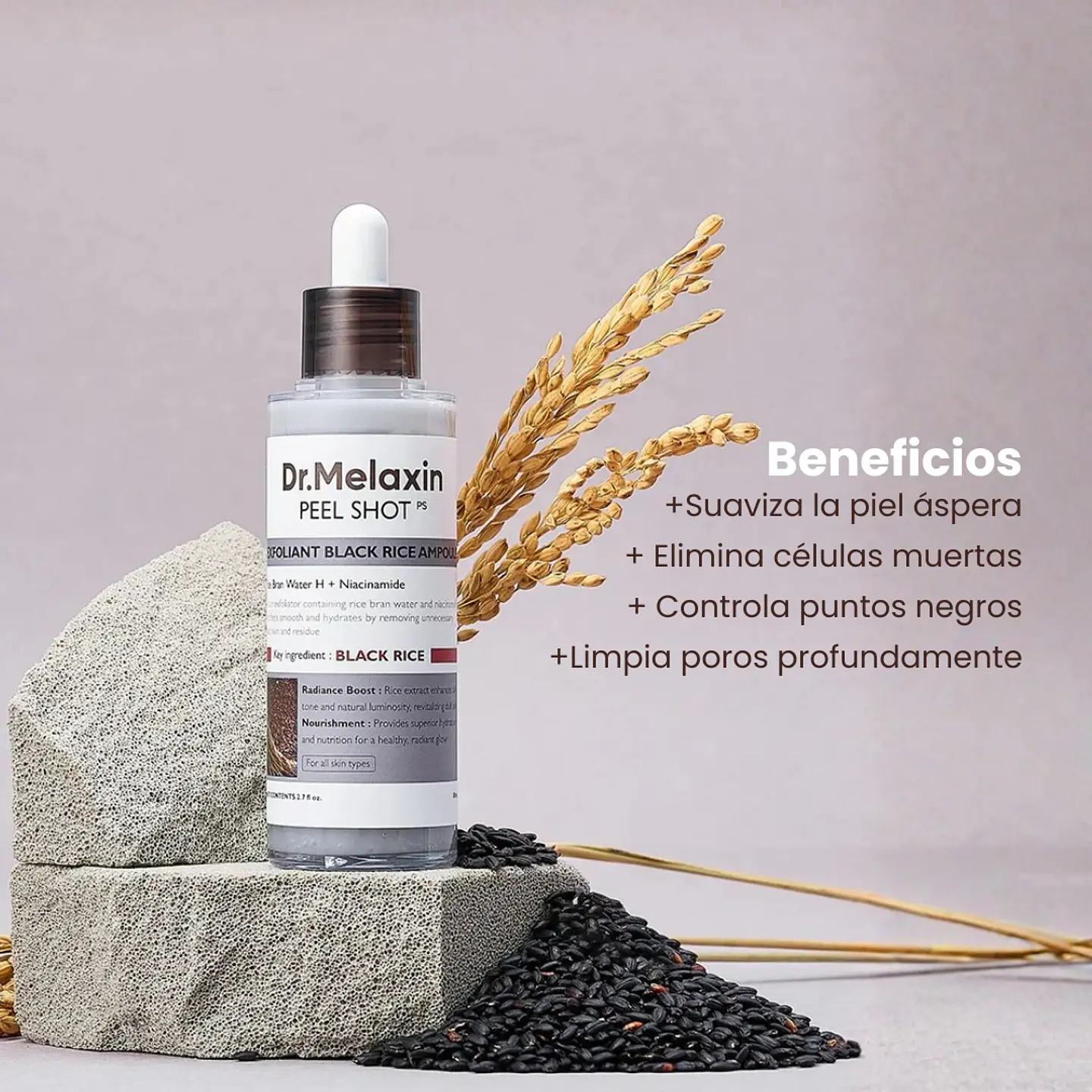 Ampolla Exfoliante Black Rice Ampoule 80ml 4
