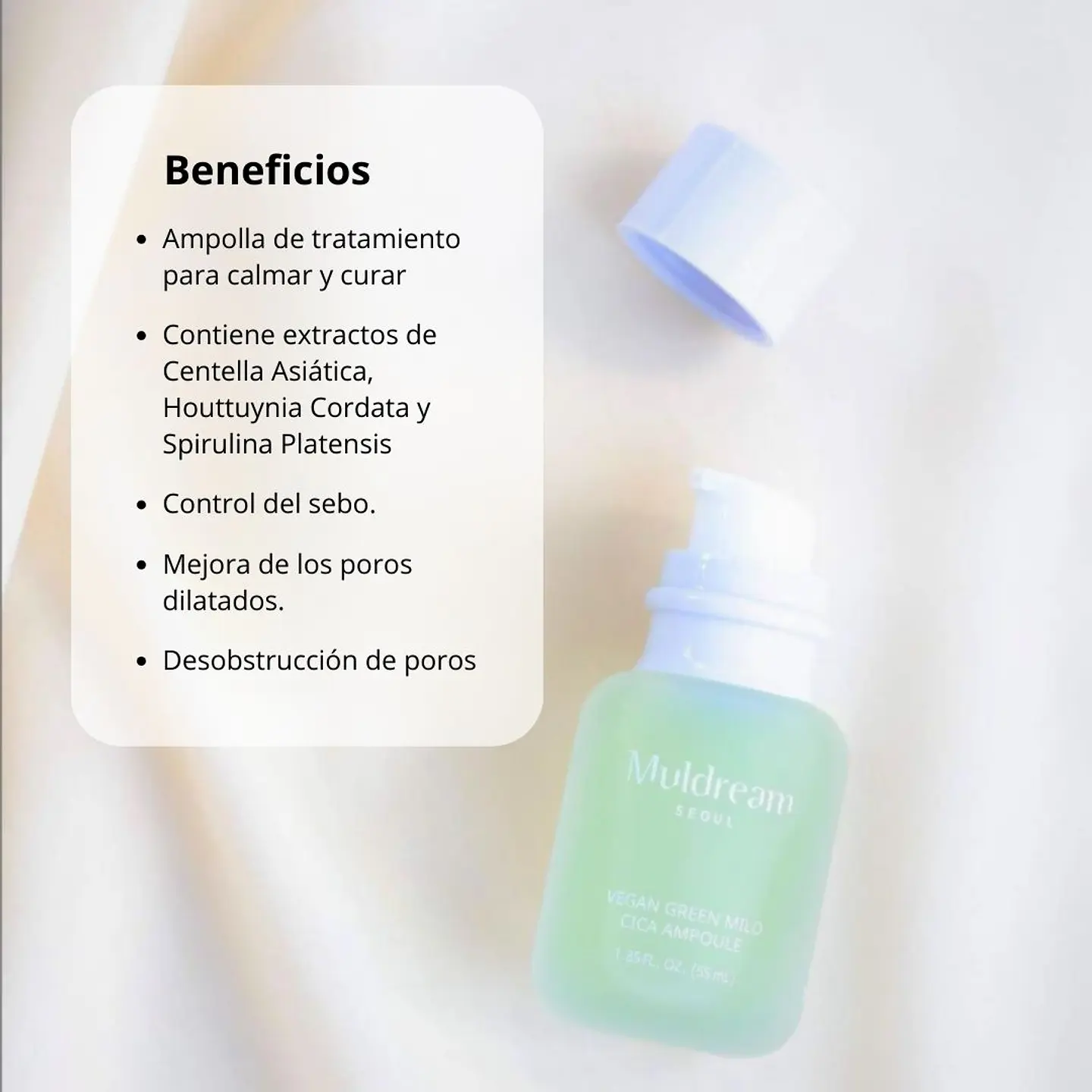 Serum Vegan green mild CICA Ampoule 55ml 2