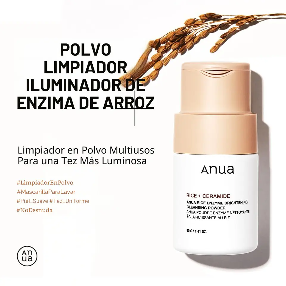 Limpiador Exfoliante Rice Enzyme Brightening Cleansing Powder 40g 3