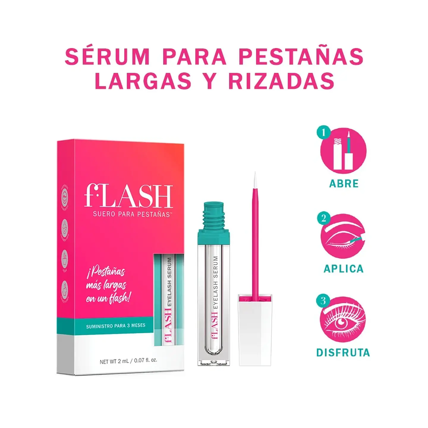 Flash Serum Para Crecimiento de las Pestañas 2ml 2