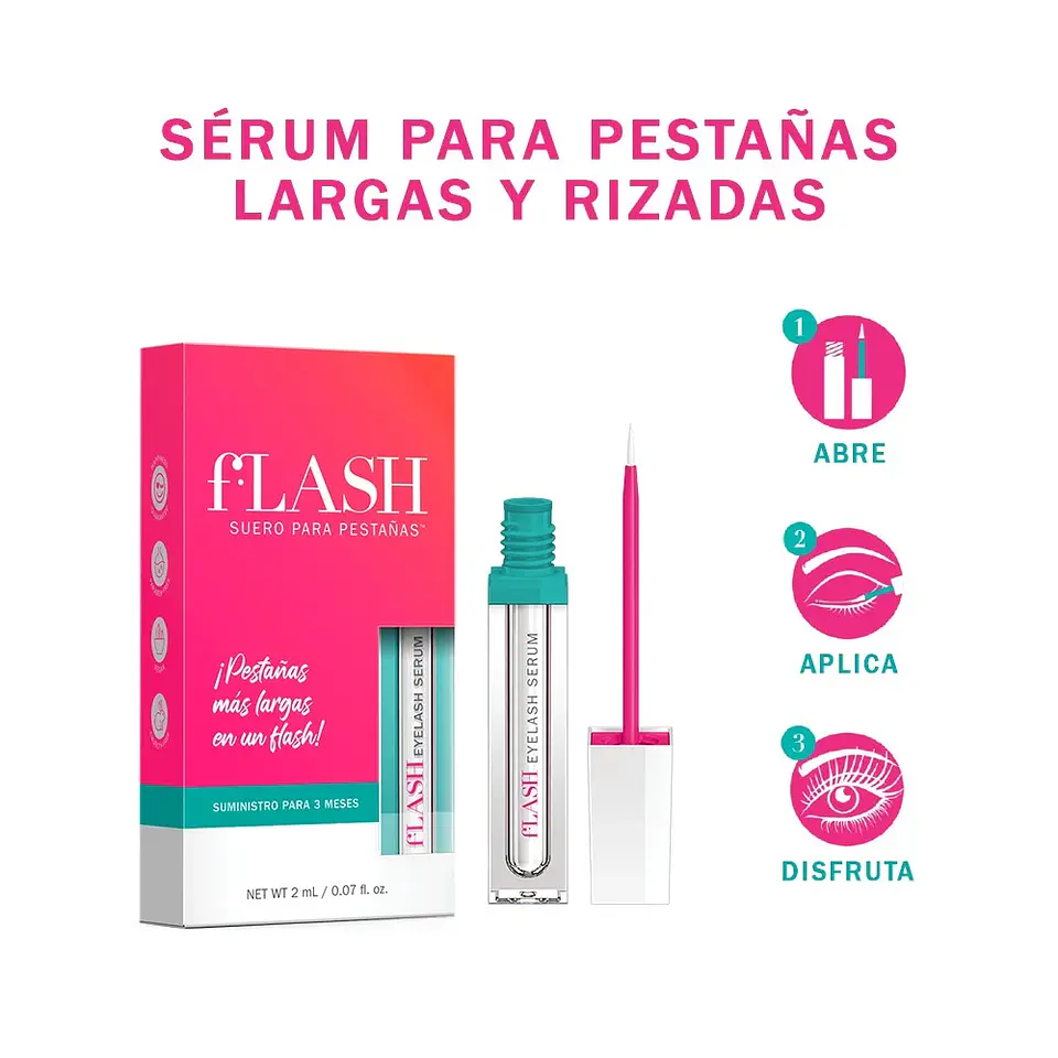 Flash Serum Para Crecimiento de las Pestañas 2ml 2