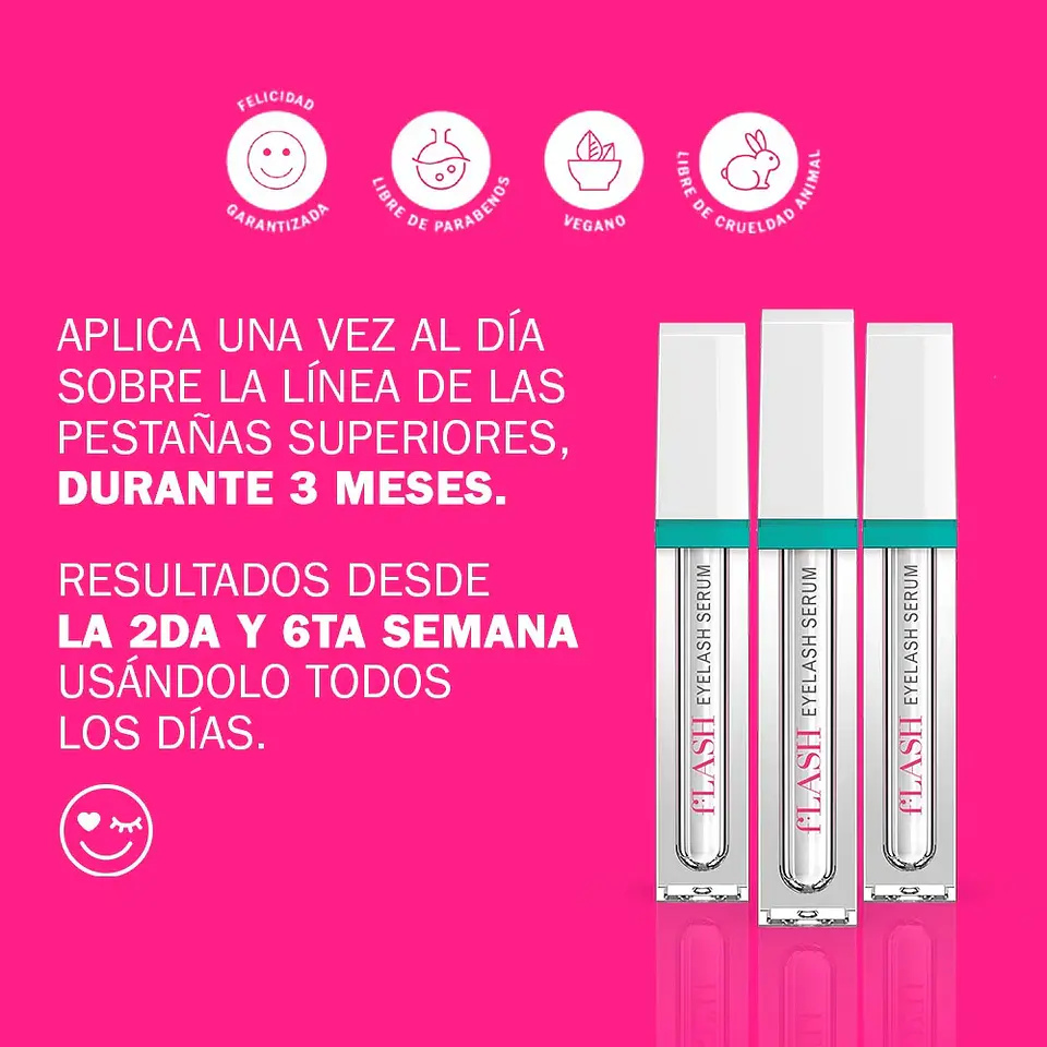 Flash Serum Para Crecimiento de las Pestañas 2ml 4