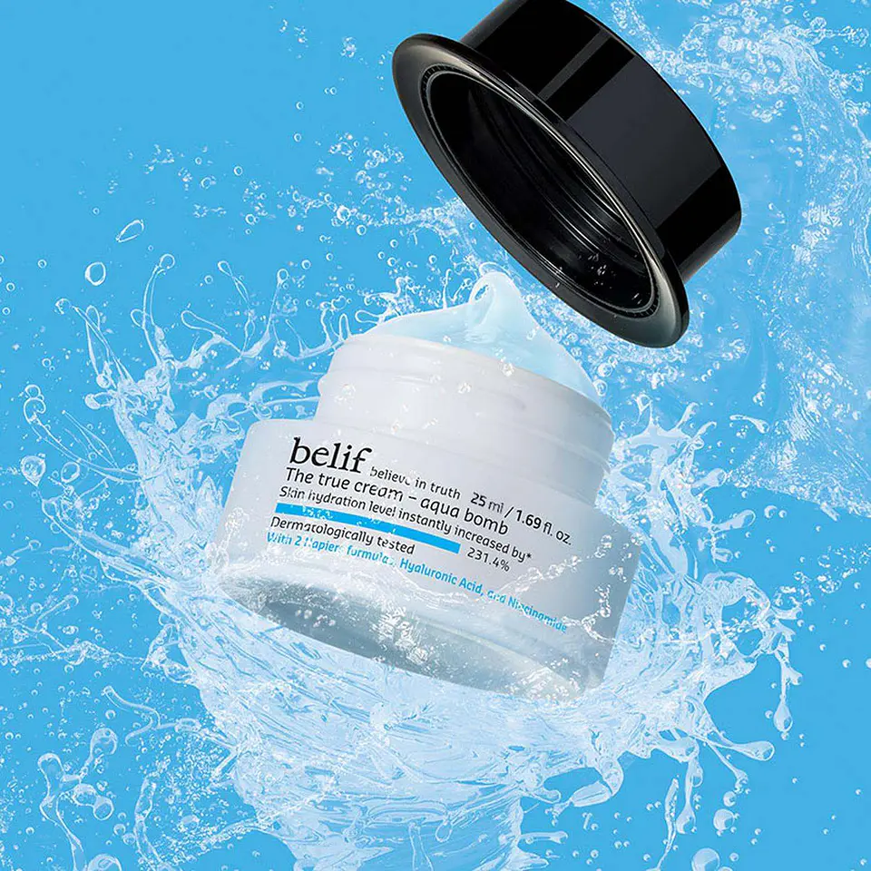 Crema Facial Hidratante en Gel Ligera Belif Aqua Bomb 25ml 5